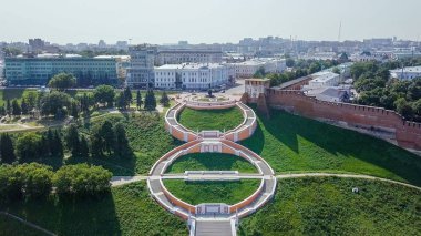Rusya, Nizhny Novgorod - 21 Ağustos 2017: Chkalov merdiven 