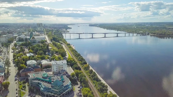 Russia, Perm - August 17, 2017: Panoramic view of the city of Perm, Russia — Stock Photo, Image