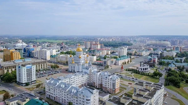 Katedra Sprawiedliwy Wojownik Feodor Uszakow Saransk Federacja Rosyjska Piękny Panoramiczny — Zdjęcie stockowe