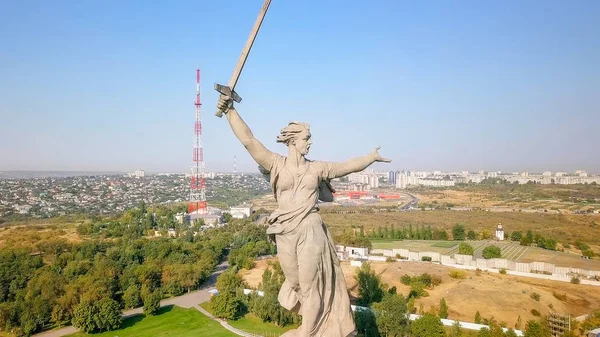 Rusland Volgograd Augustus 2017 Sculpture Moederland Oproepen Compositorische Centrum Van — Stockfoto