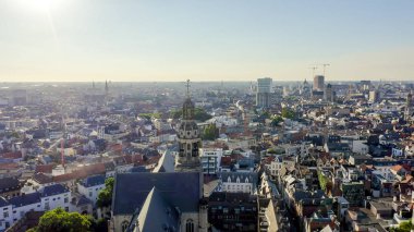 Antwerp, Belçika. St. Paul Katedrali (Sint-Pauluskerk), Havadan Görünüm 