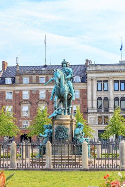 Kopenhag, Danimarka. Binicilik Heykeli, Kral V. Christian