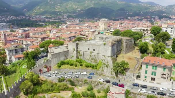 La Spezia, Olaszország. San Giorgio kastélya. Kilátás fentről. 4K — Stock videók