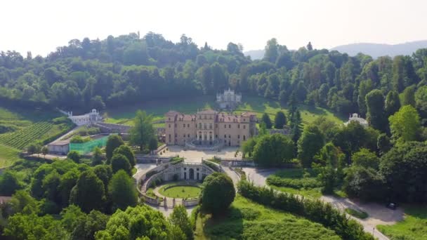 Turyn, Włochy. Villa della Regina z parkiem. 4K — Wideo stockowe