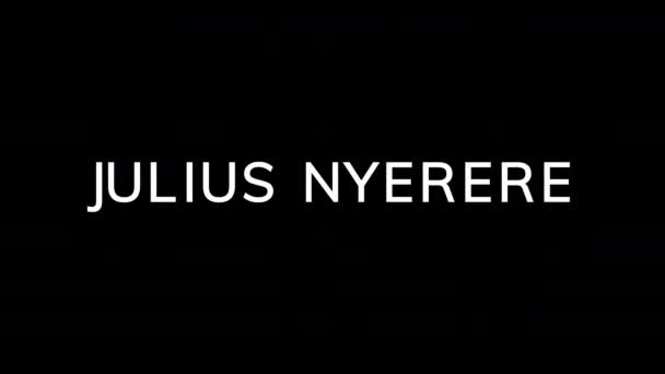 From the Glitch effect arises International Airport JULIUS NYERERE. Then the TV turns off. Alpha channel Premultiplied - Matted with color black — Stockvideo