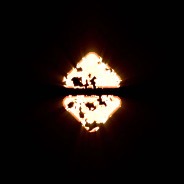 Symbol typ bränd på en svart bakgrund. Ljus glans — Stockfoto