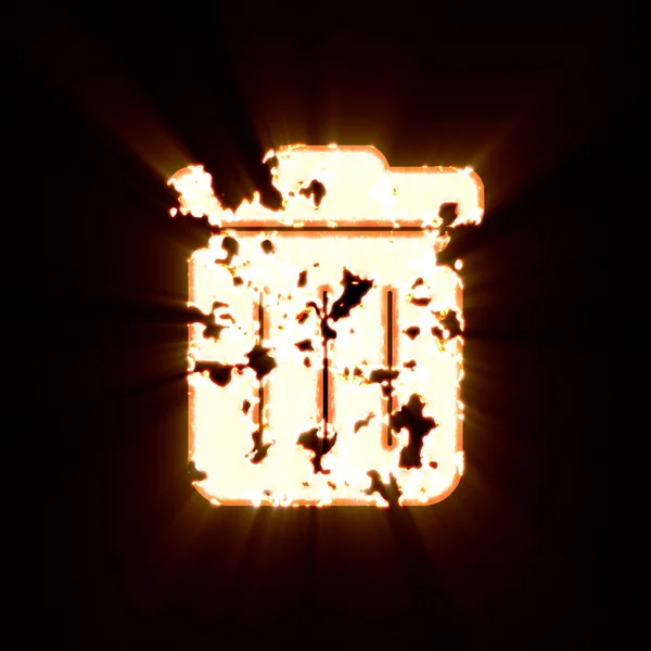 Szimbólum szemét égett egy fekete háttér. Fényes fény — Stock Fotó