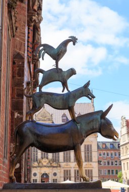 Bremen, Almanya - 28 Haziran 2019: Bremen T Anıtı