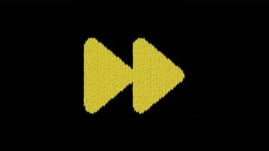 Sembol, yün bir iplikten örülmüş. Süveter gibi örülmüş.