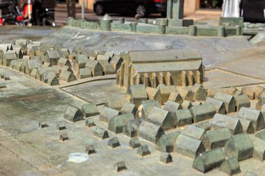 Helsingborg, İsveç - 25 Haziran 2019: Cit'in bronz minyatürü