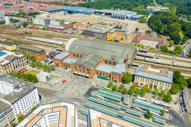 Bremen, Almanya - 28 Haziran 2019: Bremen Hauptbahnhof (Almanca