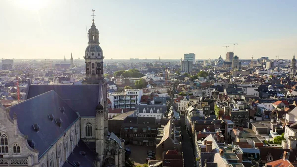 Amberes, Bélgica. Catedral de San Pablo (San Pablo), Vista aérea — Foto de Stock