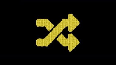 Sembol rastgele yün bir iplikten örülmüş. Süveter gibi örülmüş.