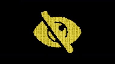 Sembol göz kesiği yün bir iplikten örülmüş. Süveter gibi örülmüş.