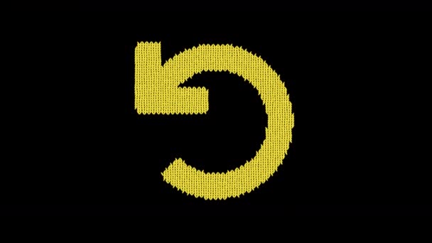 Le symbole annuler est tricoté à partir d'un fil de laine. Tricoter comme un pull 