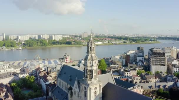 Antwerpen, Belgium. Szent Pál székesegyház (Sint-Pauluskerk). 4k — Stock videók