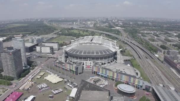 Amsterdam, Nederland. Johan Cruijff ArenA (Amsterdam Arena). 2020 FIFA World Cup locatie. 4K — Stockvideo
