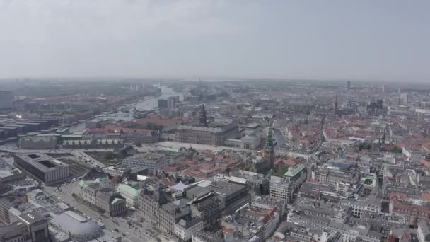 哥本哈根，丹麦。皇宫克里斯蒂安堡，克里斯蒂安堡斯洛特斯普弗拉德。4k — 图库视频影像
