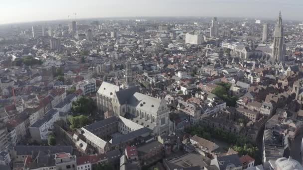 Antuérpia, Bélgica. Catedral de São Paulo (Sint-Pauluskerk). 4K — Vídeo de Stock