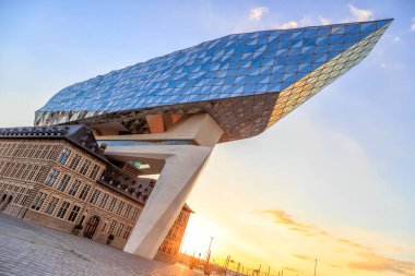 Antwerp, Belgium - July 2, 2019: The Port Authority Building (Du
