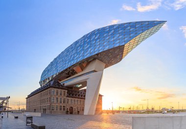 Antwerp, Belgium - July 2, 2019: The Port Authority Building (Du