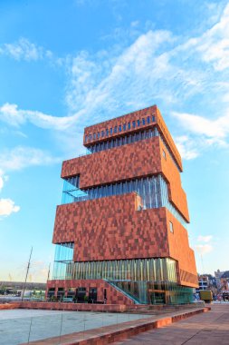 Antwerp, Belçika - 2 Temmuz 2019 Mas aan de Stroom Müzesi (T