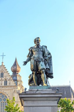Antwerp, Belçika - 2 Temmuz 2019: Petro Paulo Rubens Anıtı