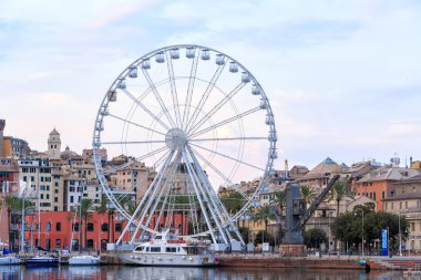Genoa, Italy - July 11, 2019: Attraction - Ferris Wheel in the o