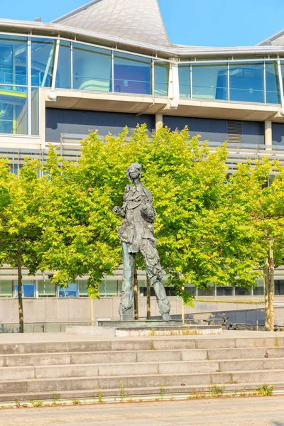 Antwerpen, belgien - 2. juli 2019: skulptur der gerechtigkeit am ent — Stockfoto