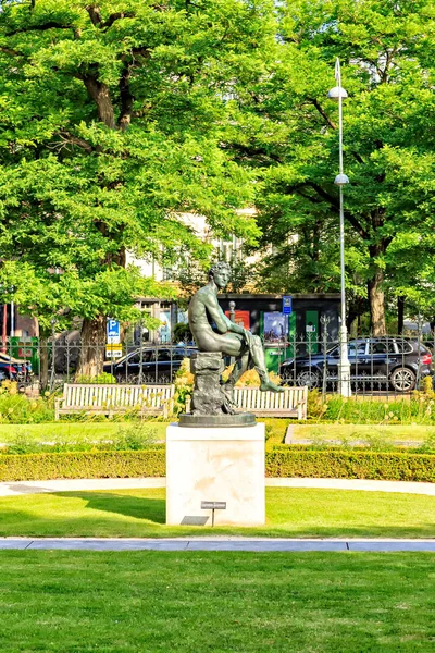 Amsterdam Niederlande Juni 2019 Statue Von Mercur — Stockfoto