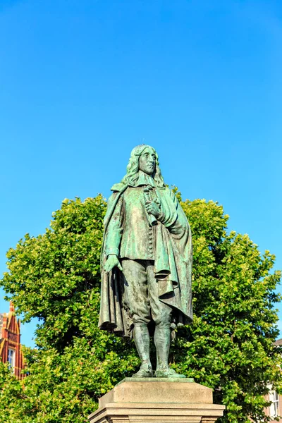 Holandia Haga Lipca 2019 Statua Standbeeld Van Johan Witt — Zdjęcie stockowe