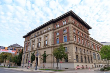 Vienna, Austria - July 20, 2019: Building on Weiskirchnerstrasse street