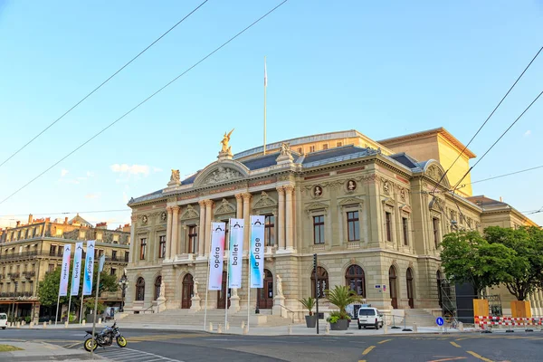 Ženeva Švýcarsko Července 2019 Ženevské Velké Divadlo — Stock fotografie