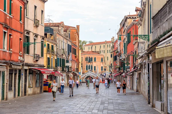 Venecia Italia Julio 2019 Residencial Venecia Por Mañana Calle Rio — Foto de Stock