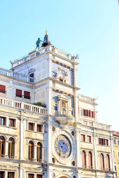 Benátky Itálie Věž Marka Torre Dell Orologio Architektonická Památka Rané — Stock fotografie