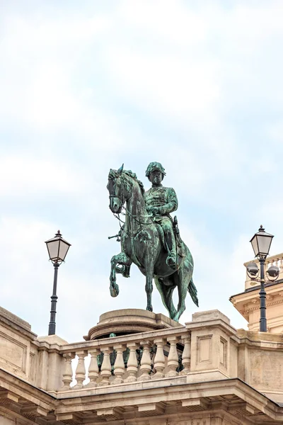 Vienna Austria Statua Equestre Dell Arciduca Albrecht Architetto Karl Konig — Foto Stock