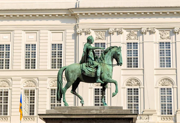Vienna Austria Statua Equestre Giuseppe Sacro Romano Imperatore Piazza Josefsplatz — Foto Stock