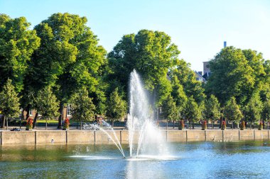 Hollanda, Lahey 'den. Buitenhof Quarter - Court Pond 