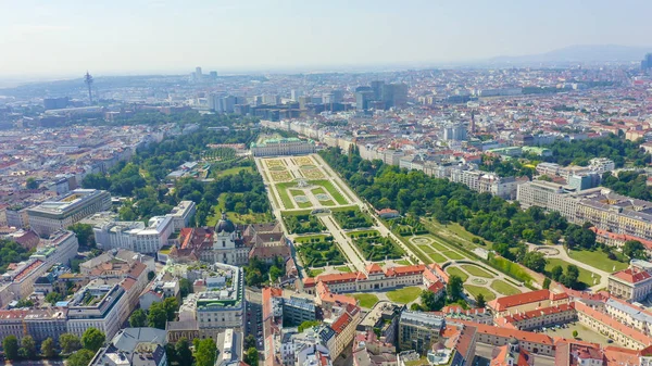 Wiedeń Austria Belweder Barokowy Kompleks Pałacowy Wiedniu Wybudowany Przez Lucasa — Zdjęcie stockowe