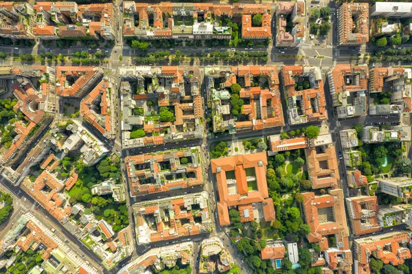 Mailand Italien Dächer Von Häusern Und Straßen Historisches Zentrum Von — Stockfoto