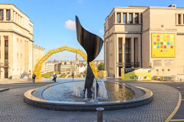 Brussels, Belgium - July 3, 2019: Sculpture Whirling Ear 1958