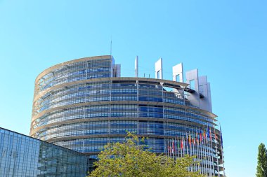 Strasbourg, Fransa - 5 Temmuz 2019: Parlement Europeen Binası