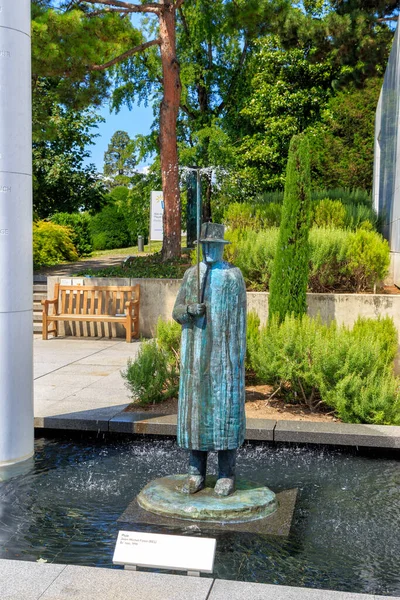 Lausanne Suisse Juillet 2019 Musée Des Jeux Olympiques Sculpture Bronze — Photo