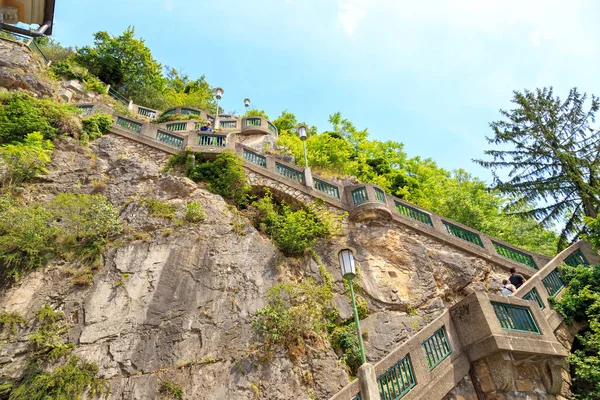 Graz Austria July 2019 Staircase Schlossberg Built Prisoners War 1918 — стокове фото