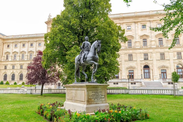 Вена Австрия Текст Statue Francis Roman Emperor Established Francis Emperor — стоковое фото
