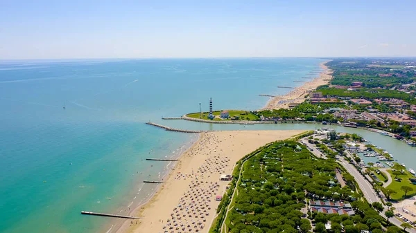 Itália Jesolo Light House Faro Piave Vecchia Lido Jesolo Área — Fotografia de Stock