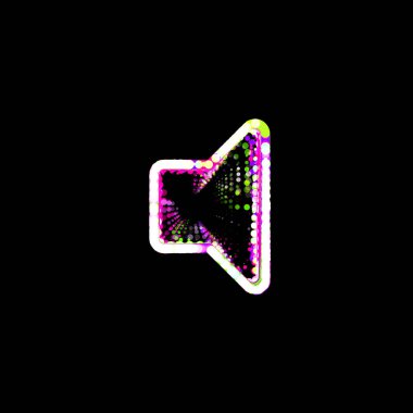 Sembol hacmi çok renkli daire ve çizgilerden çıkarıldı. UFO Yeşil, Mor, Pembe  