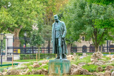 Viyana, Avusturya. İmparator Franz Joseph 'in Burggarten' deki heykeli. Heykeltraşlar Johann Benk (1844 - 1914), Josef Tuch (1857 - 1943)