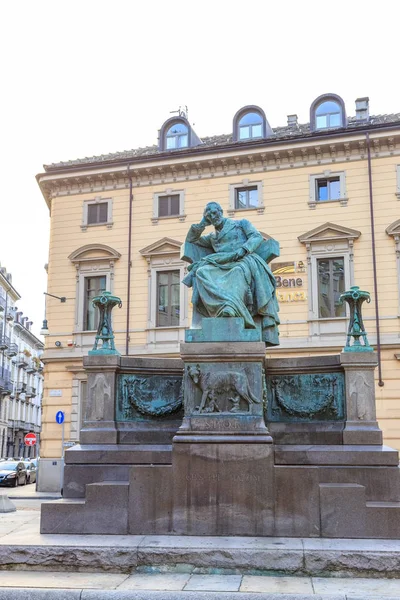 Turín Italia Monumento Giuseppe Mazzini Creado Por Luigi Belli Instalado — Foto de Stock