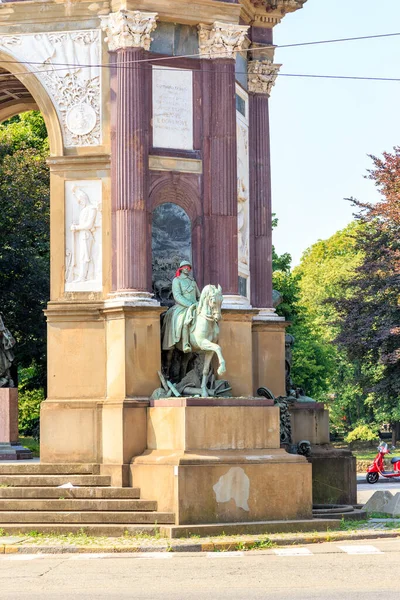 Turin Italy July 2019 Monument Arch Weapon Artillery Work Created — Stock Photo, Image